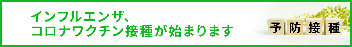 インフルエンザ、コロナワクチン接種はこちら